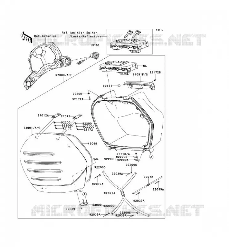 ACCESSORY Kawasaki MOTOS 1400 2009 1400GTR ABS  ZG1400A9F