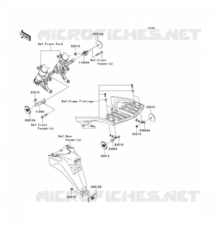 REFLECTOR Kawasaki MOTOS 1400 2009 1400GTR ABS  ZG1400A9F