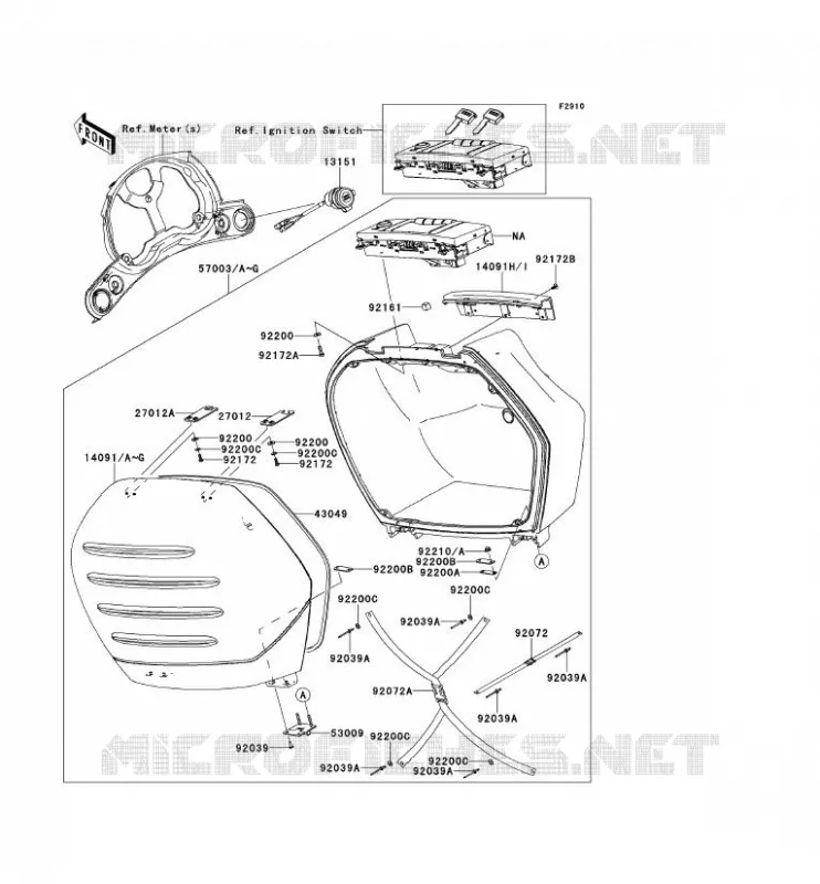 ACCESSORY Kawasaki MOTOS 1400 2009 1400GTR  ZG1400A9F