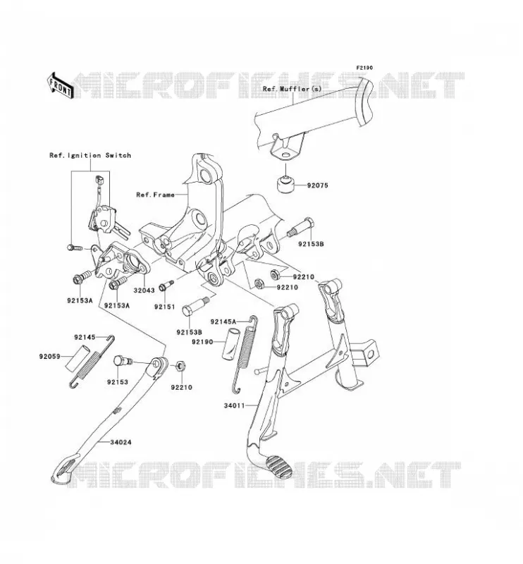 STAND Kawasaki MOTOS 1400 2009 1400GTR  ZG1400A9F