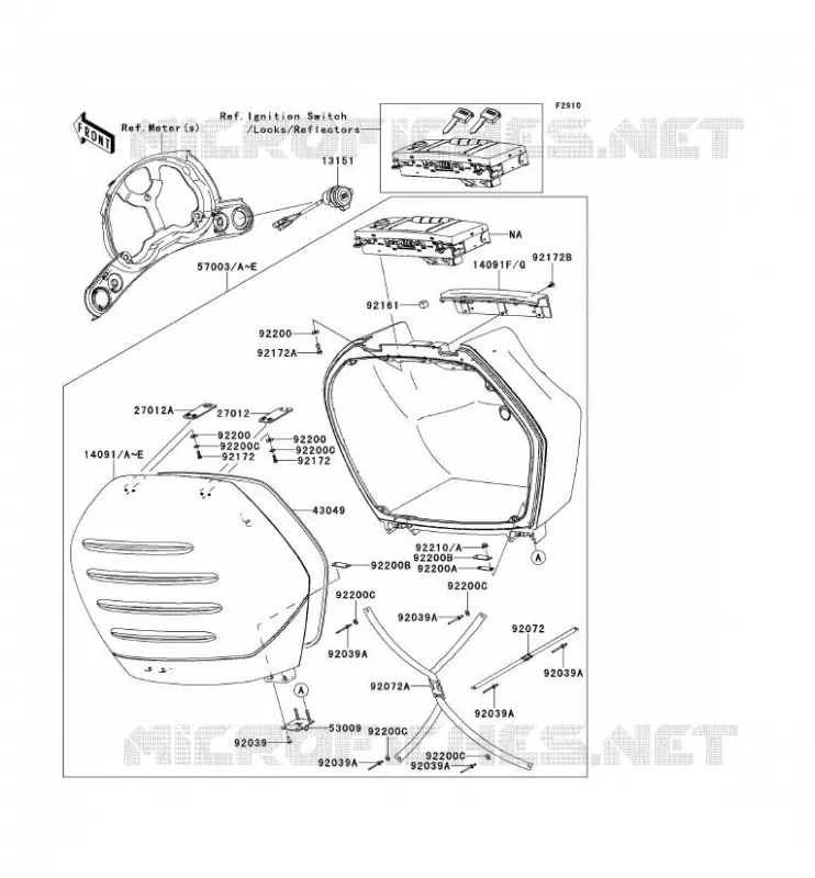 ACCESSORY Kawasaki MOTOS 1400 2008 1400GTR  ZG1400B8F