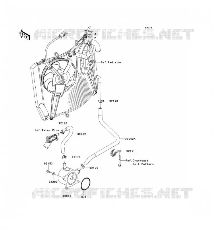 OIL RADIATOR Kawasaki MOTOS 1400 2010 1400GTR ABS  ZG1400CAF