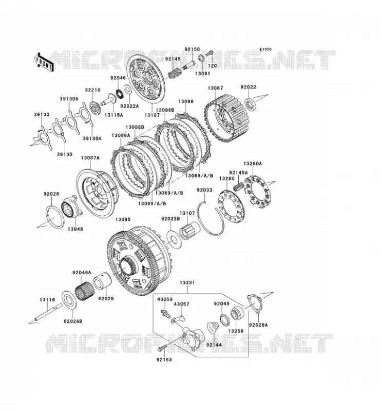 CLUTCH Kawasaki MOTOS 1400 2011 1400GTR ABS  ZG1400CBF