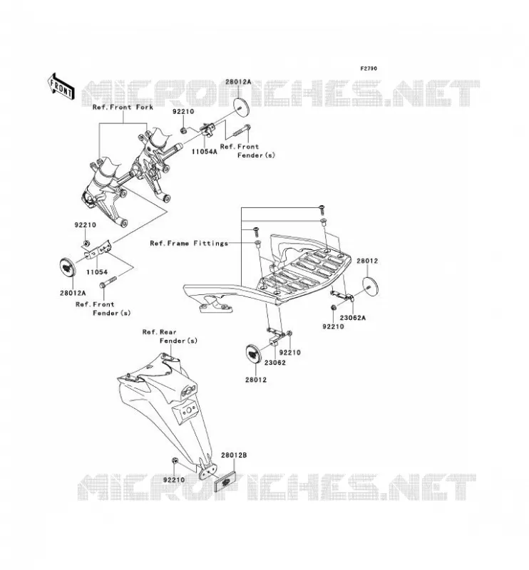 REFLECTOR Kawasaki MOTOS 1400 2011 1400GTR ABS  ZG1400CBF