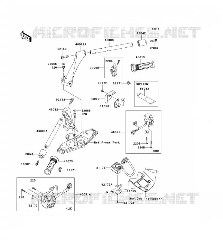 HANDLEBAR Kawasaki MOTOS 1400 2011 1400GTR ABS  ZG1400CBF