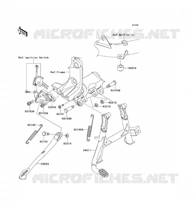 STAND Kawasaki MOTOS 1400 2011 1400GTR ABS  ZG1400CBF