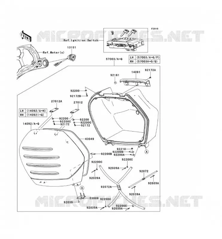 ACCESSORY Kawasaki MOTOS 1400 2011 1400GTR ABS  ZG1400CBF