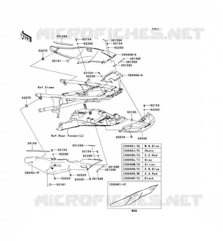 SIDE COWLING Kawasaki MOTOS 1400 2012 1400GTR ABS  ZG1400CCF