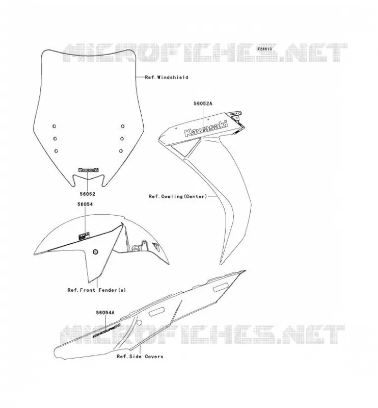 STICKER Kawasaki MOTOS 1400 2012 1400GTR ABS  ZG1400CCF