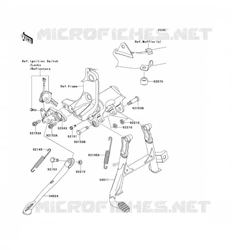 STAND Kawasaki MOTOS 1400 2012 1400GTR ABS  ZG1400CCF