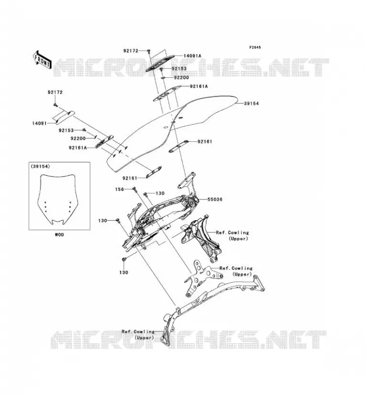 WINDSCREEN Kawasaki MOTOS 1400 2012 1400GTR ABS  ZG1400CCF