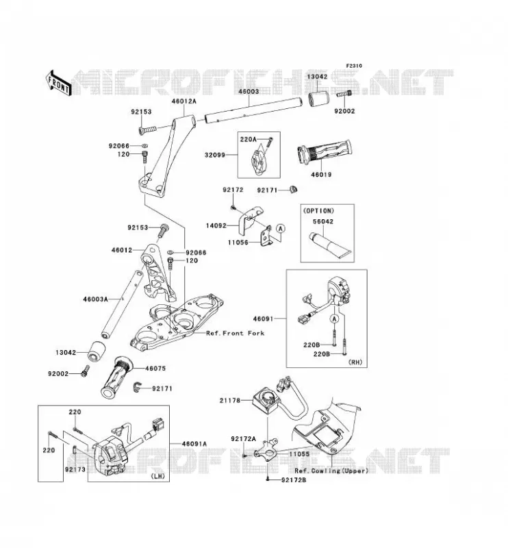HANDLEBAR Kawasaki MOTOS 1400 2013 1400GTR ABS  ZG1400CDF