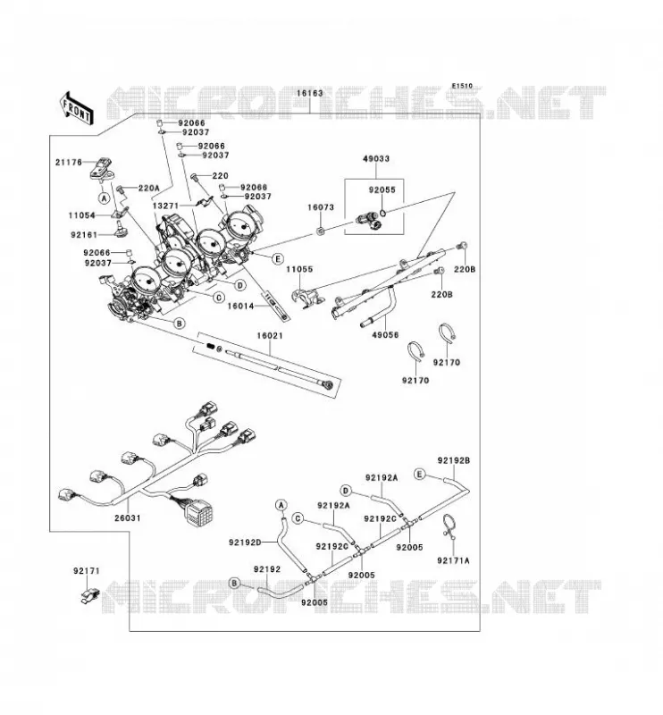 CARBURETOR Kawasaki MOTOS 1400 2013 1400GTR ABS  ZG1400CDF
