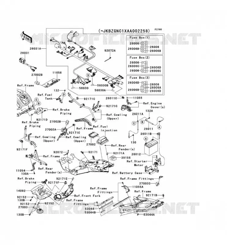 CHASSIS ELECTRICAL EQUIPMENT(2/2) Kawasaki MOTOS 1400 2013 1400GTR ABS  ZG1400CDF