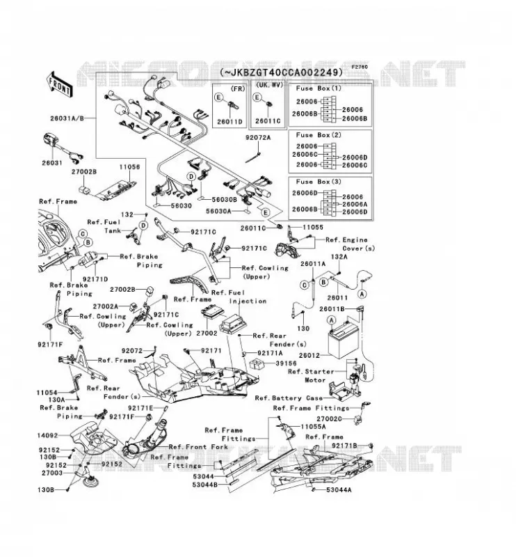 CHASSIS ELECTRICAL EQUIPMENT(2/2) Kawasaki MOTOS 1400 2013 1400GTR ABS  ZG1400CDF