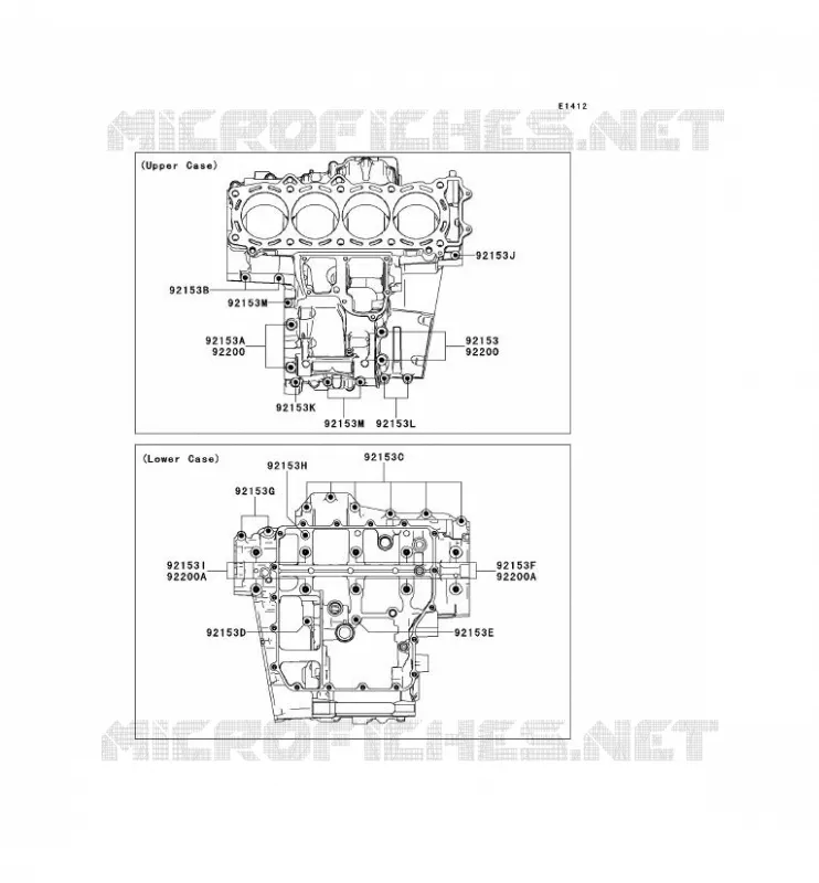 CRANKCASE BOLT Kawasaki MOTOS 1400 2013 1400GTR ABS  ZG1400CDF