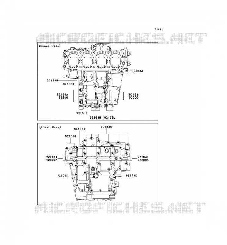 CRANKCASE BOLT Kawasaki MOTOS 1400 2013 1400GTR ABS  ZG1400CDF
