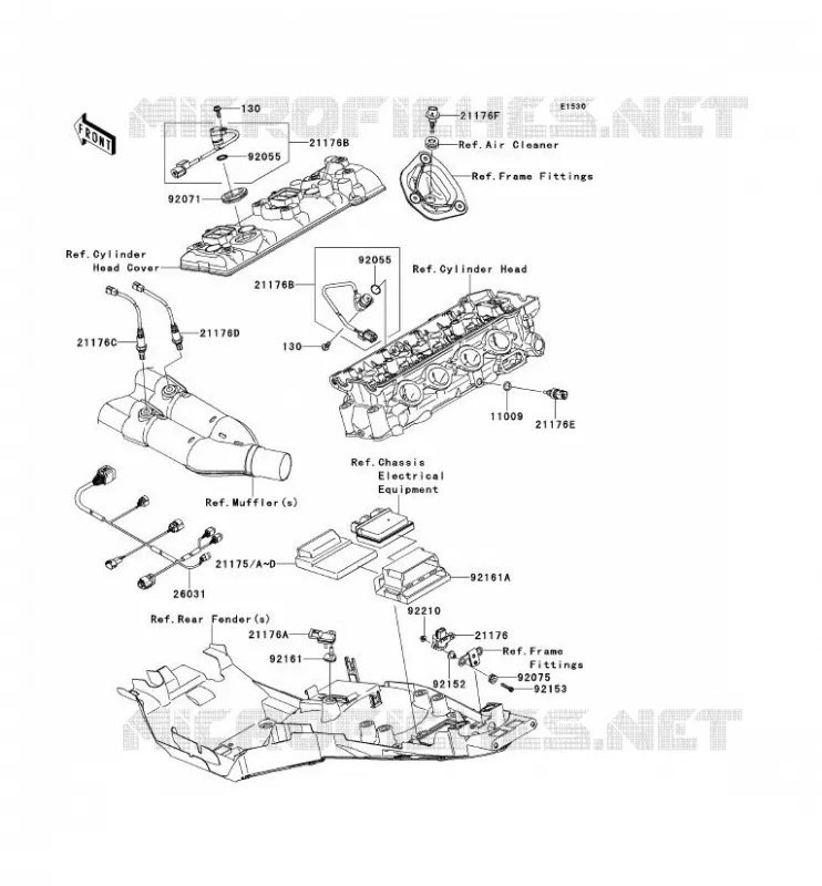 FUEL INJECTION Kawasaki MOTOS 1400 2013 1400GTR ABS  ZG1400CDF