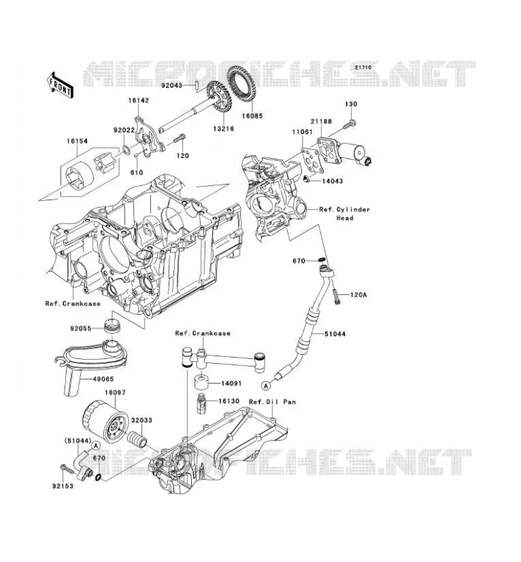 OIL PUMP Kawasaki MOTOS 1400 2013 1400GTR ABS  ZG1400CDF