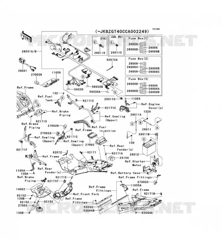 CHASSIS ELECTRICAL EQUIPMENT(2/2) Kawasaki MOTOS 1400 2014 1400GTR ABS  ZG1400CEF