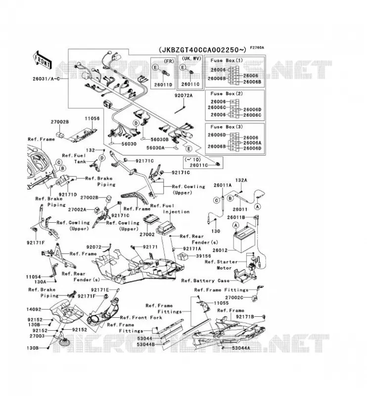CHASSIS ELECTRICAL EQUIPMENT(2/2) Kawasaki MOTOS 1400 2014 1400GTR ABS  ZG1400CEF