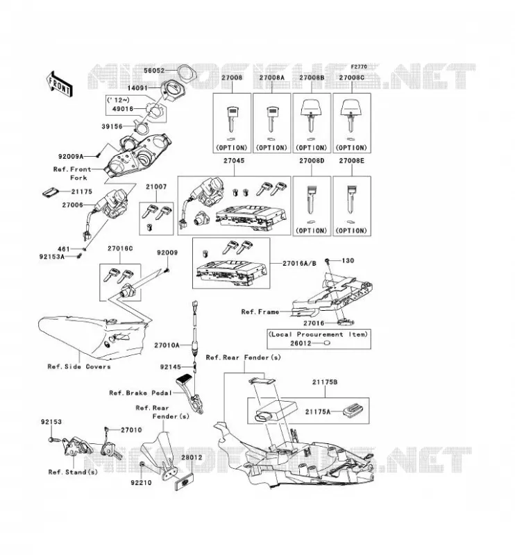 SWITCH Kawasaki MOTOS 1400 2014 1400GTR ABS  ZG1400CEF