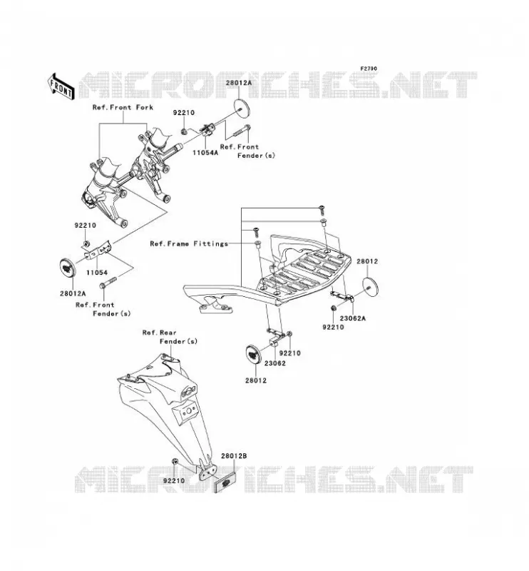 REFLECTOR Kawasaki MOTOS 1400 2010 1400GTR  ZG1400DAF