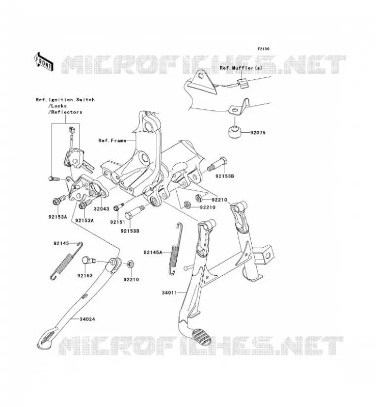 STAND Kawasaki MOTOS 1400 2010 1400GTR  ZG1400DAF