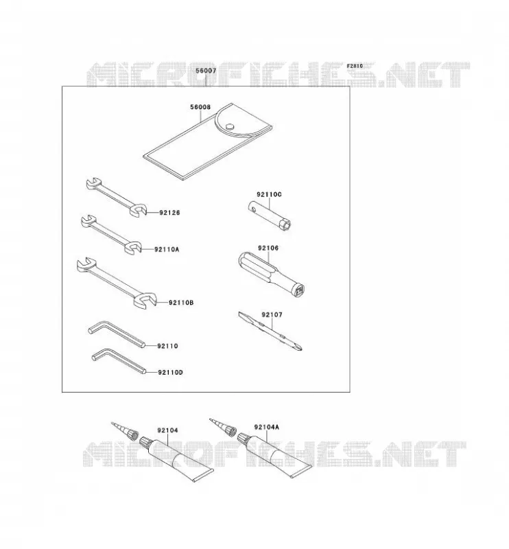 TOOL Kawasaki MOTOS 1400 2010 1400GTR  ZG1400DAF