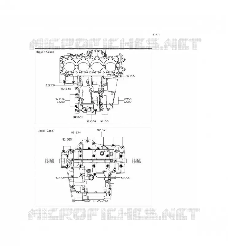 CRANKCASE BOLT Kawasaki MOTOS 1400 2015 1400GTR ABS  ZG1400EFF