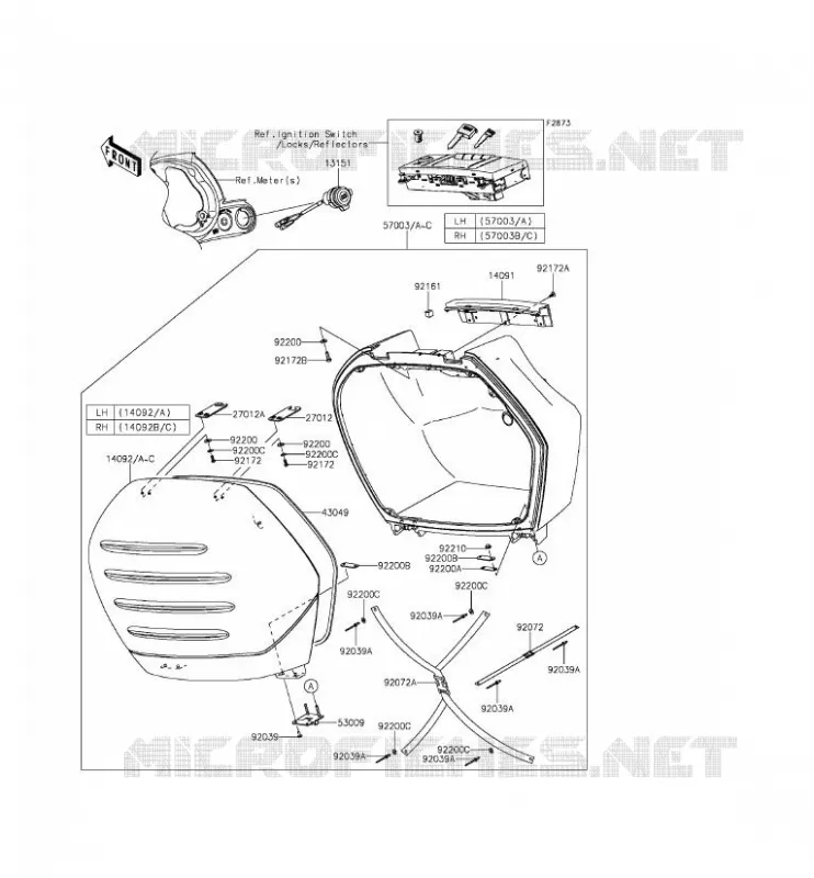 LUGGAGE Kawasaki MOTOS 1400 2015 1400GTR ABS  ZG1400EFF