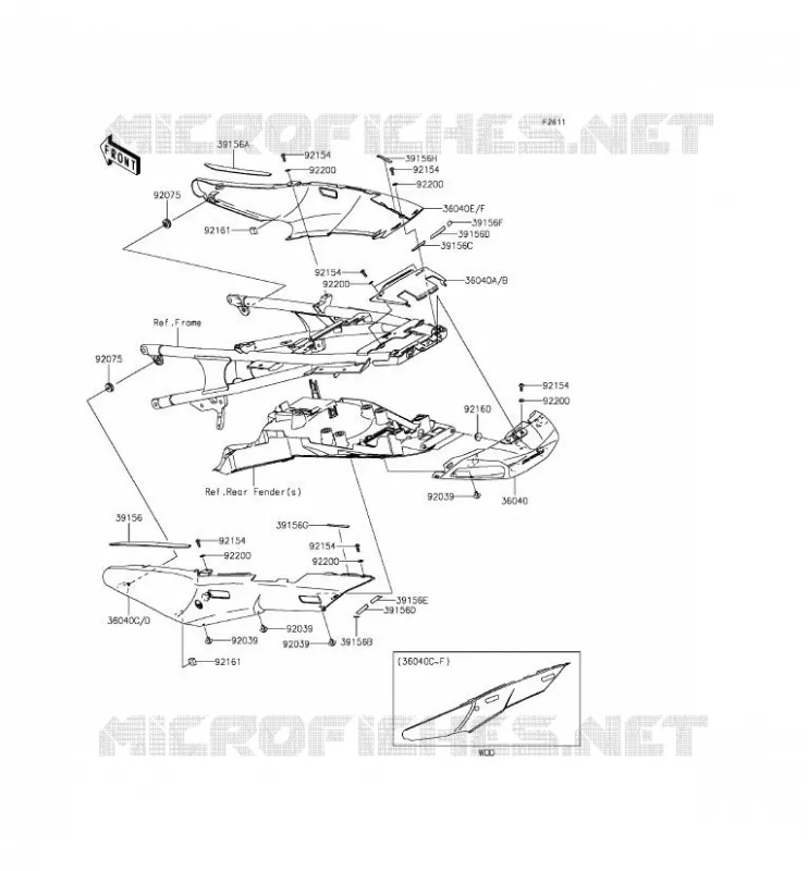 SIDE COWLING Kawasaki MOTOS 1400 2015 1400GTR ABS  ZG1400EFF