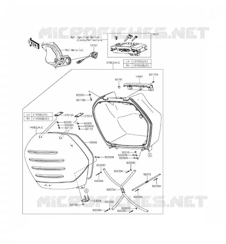 LUGGAGE Kawasaki MOTOS 1400 2015 1400GTR ABS  ZG1400EFF