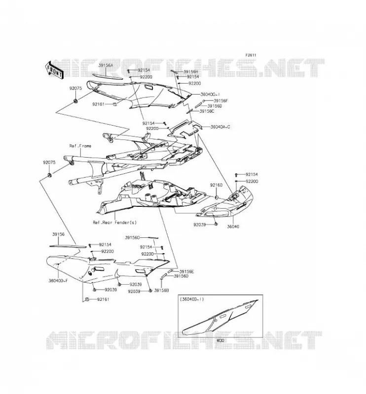 SIDE COWLING Kawasaki MOTOS 1400 2015 1400GTR ABS  ZG1400EFF