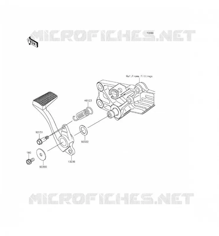 BRAKE PEDAL Kawasaki MOTOS 1400 2015 1400GTR ABS  ZG1400EFF