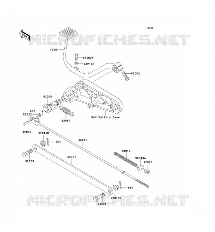 BRAKE PEDAL Kawasaki MOTOS 600 1995 ELIMINATOR 600  ZL600-B1