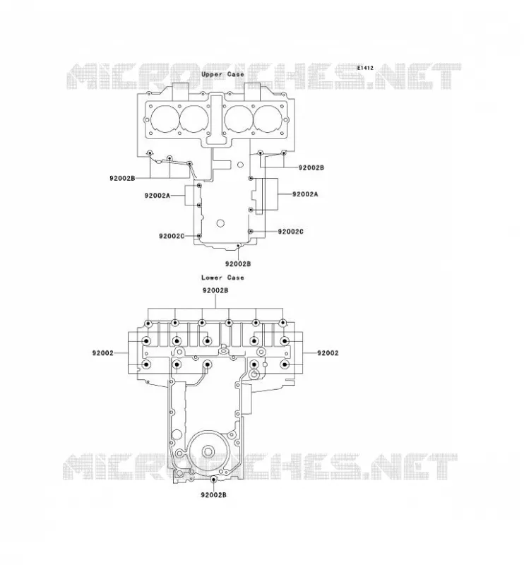 CRANKCASE BOLT Kawasaki MOTOS 600 1995 ELIMINATOR 600  ZL600-B1