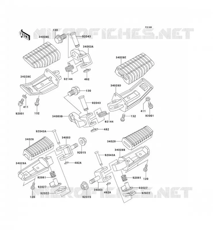 FOOTREST Kawasaki MOTOS 600 1995 ELIMINATOR 600  ZL600-B1