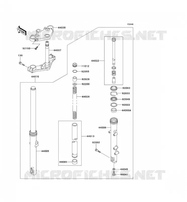 FRONT FORK Kawasaki MOTOS 600 1995 ELIMINATOR 600  ZL600-B1