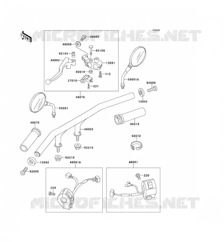 HANDLEBAR Kawasaki MOTOS 600 1996 ELIMINATOR 600  ZL600-B2