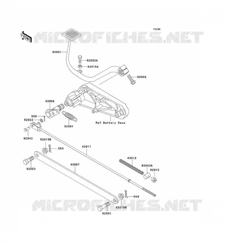 BRAKE PEDAL - TORK LINK Kawasaki MOTOS 600 1996 ELIMINATOR 600  ZL600-B2