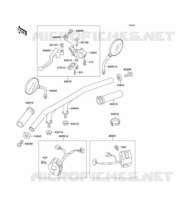 HANDLEBAR Kawasaki MOTOS 600 1996 ELIMINATOR 600  ZL600-B2