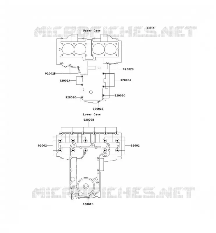 CRANKCASE BOLT Kawasaki MOTOS 600 1997 ELIMINATOR 600  ZL600-B3
