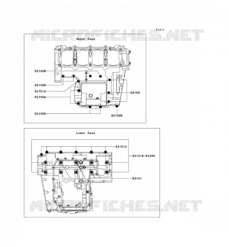 CRANKCASE BOLT Kawasaki MOTOS 1000 2003 Z1000  ZR1000-A1