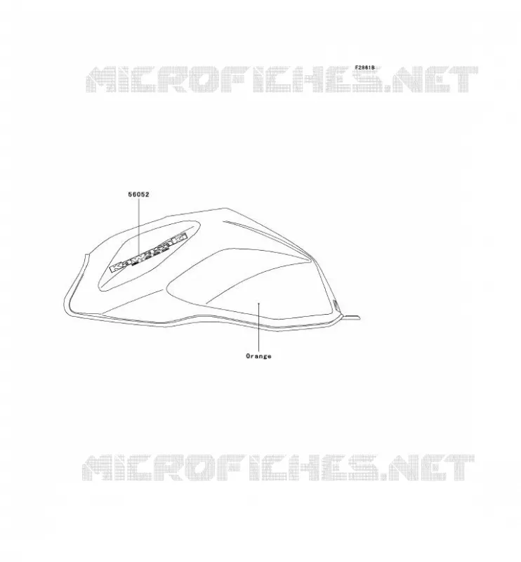 STICKER(ORANGE) Kawasaki MOTOS 1000 2003 Z1000  ZR1000-A1H