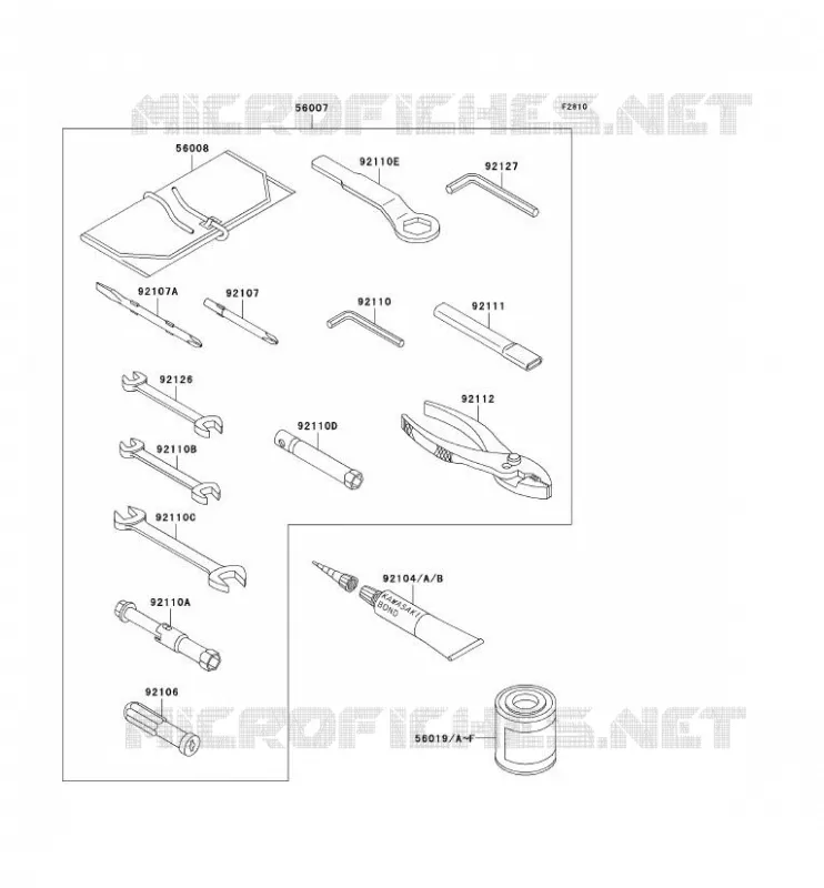 TOOL Kawasaki MOTOS 1000 2003 Z1000  ZR1000-A1H