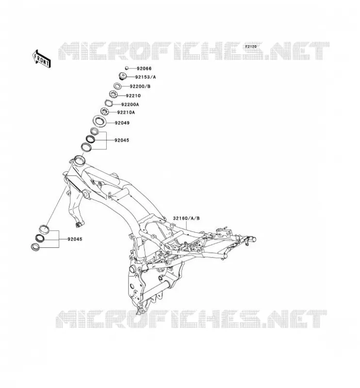 CHASSIS Kawasaki MOTOS 1000 2004 Z1000  ZR1000-A2