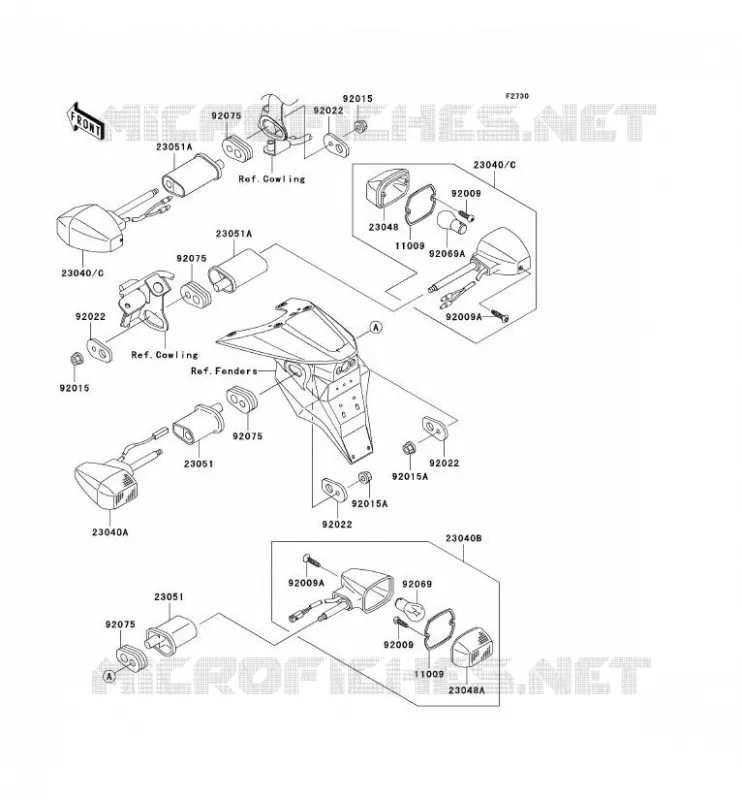 INDICATORS Kawasaki MOTOS 1000 2004 Z1000  ZR1000-A2