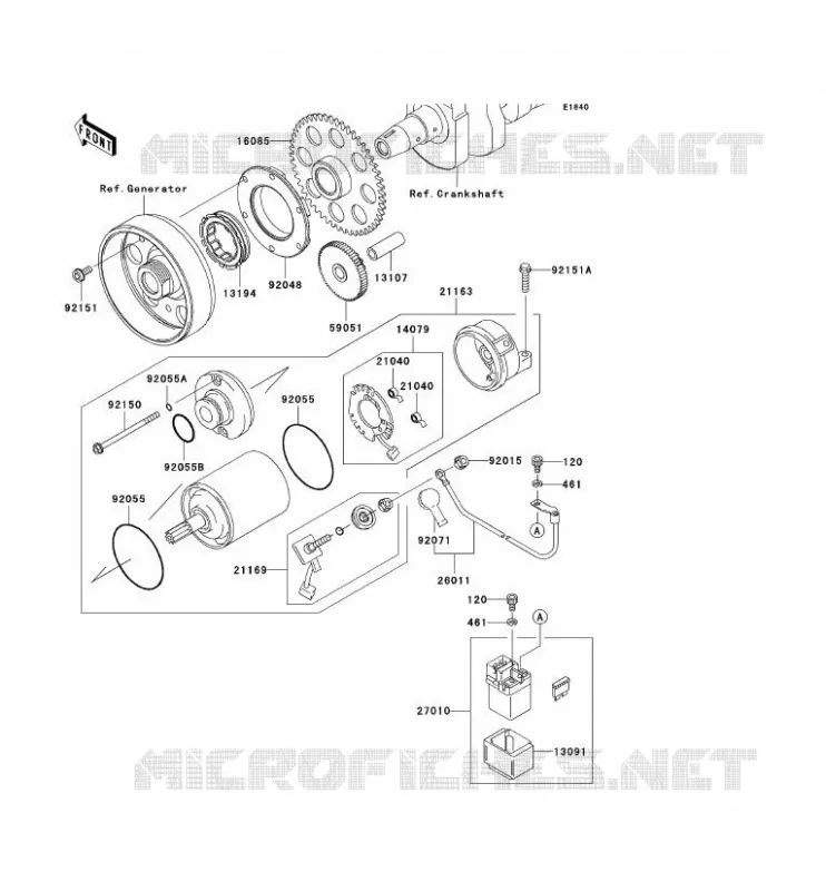 STARTER MOTOR Kawasaki MOTOS 1000 2004 Z1000  ZR1000-A2