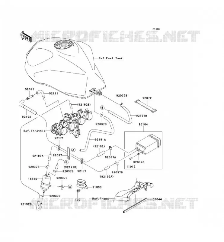 FUEL EVAPORATION SYSTEM(CA) Kawasaki MOTOS 1000 2004 Z1000  ZR1000-A2